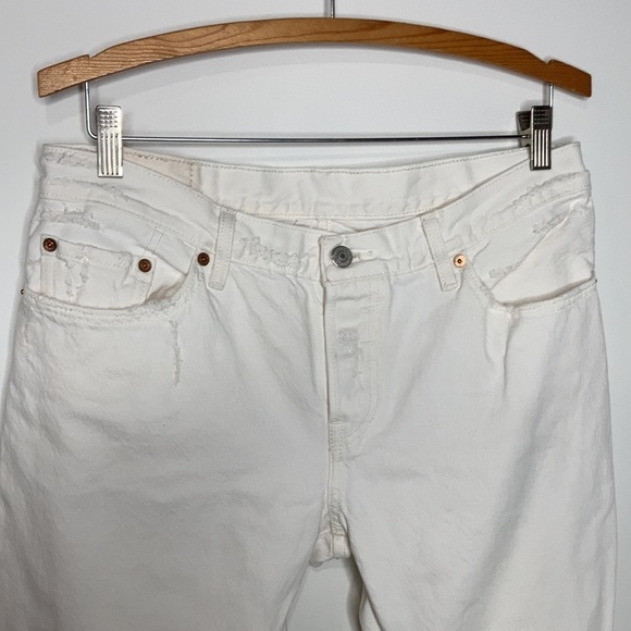 Levi’s white distressed 501 Jeans Size 29 x 32 - Picture 5 of 15